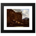 thumbnail image 2 of Nicolaes Pietersz. Berchem 17x15 Black Modern Framed Museum Art Print Titled - A Farrier and Peasants Near Roman Ruins, 2 of 5