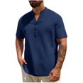 thumbnail image 2 of pstuiky camisetas de manga larga para hombre, Camisas de manga larga con cuello alto y botones sólidos para hombre tops de invierno para hombre xl, 2 of 8