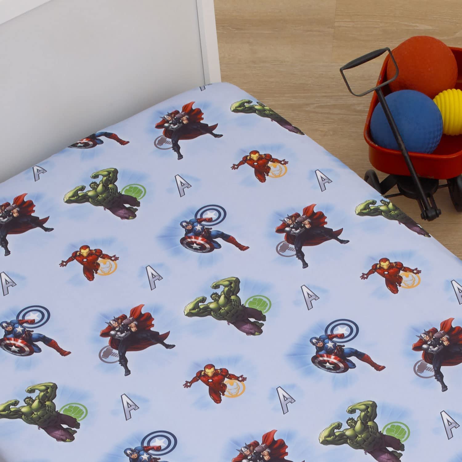 Marvel Avengers Fitted Crib Sheet 100% Soft Microfiber, Baby Sheet, Fits Standard Size Crib Mattress 28in x 52in - image 3 of 4