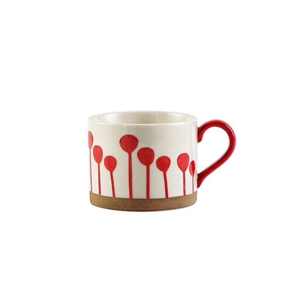 Cateissary Taza de agua de cerámica, taza de café de leche portátil con asa, tazas de bebida de té, botella de cumpleaños para el hogar, dormitorio Teteras Tipo 1 Cateissary HA081207-01