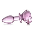 thumbnail image 3 of Booty Sparks Pink Rose Glass Anal Plug in Small, 3 of 6