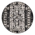 thumbnail image 3 of Unique Loom Portland Collection Area Rug - Depoe (5' 3" Round Black and White/Black), 3 of 10