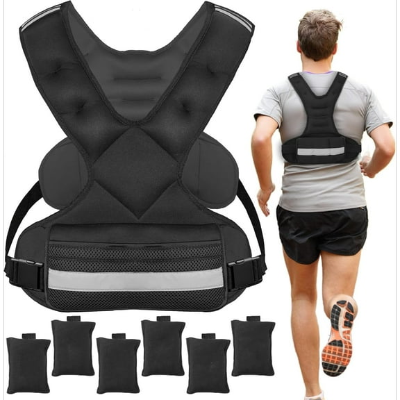 Adjustable Weighted Vest Workout Equipment, 4-10lbs/11-20lbs/20-32lbs/26-46lbs Body Weight Vest for Men, Women, Kids