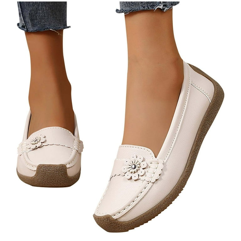 comfortable beige dress shoes Ortho+rest Women Bunions Loafers Orthopedic Dress Shoes Slip On Orthotic  Shoes-Luna