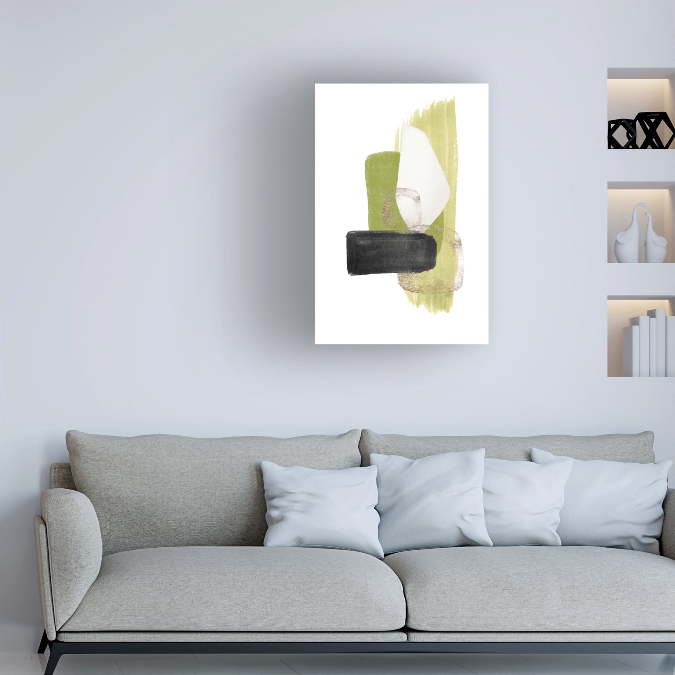 Trademark Fine Art Sally Ann Moss Green Dream 3 Canvas Wall Art