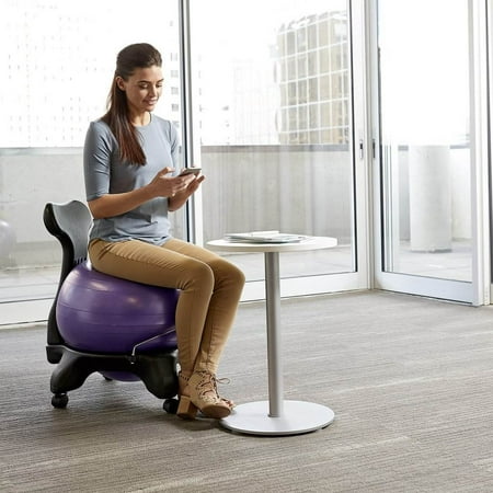 Gaiam Classic Gym Yoga Exercise Fitness Balance Ball Office Desk Chair  Purple