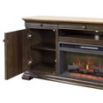 thumbnail image 5 of 68" Fireplace Console Entertainment Storage TV Stand Fully Assembled Brown, 5 of 7