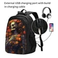 thumbnail image 2 of Disketp Vintage Floral Skull Mochila de Viaje Estampada para Laptop con Puerto de Carga USB, Mochila Impermeable para Computadora – Regalo para Hombres y Mujeres, 2 of 7