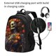 thumbnail image 2 of Easygdp Vintage Floral Skull Mochila para Laptop de Viaje con Puerto USB, Mochila para Laptop con Puerto de Carga USB para Mujeres y Hombres, 2 of 7