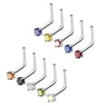 thumbnail image 3 of 10pcs Chic Ronda 1.5mm-3mm CZ Anillo de acero inoxidable de cristal en Sunnimix aros de cabeza, 3 of 6