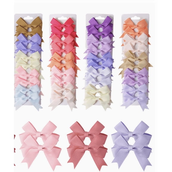 Shgiloo 40Pcs 2.56 inch Baby Hair Bows Alligator Clips Grosgrain Ribbon Bows Clips For Girls Toddlers Kids