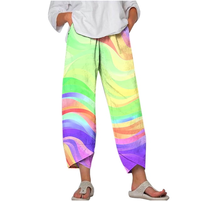 Women'S Summer Comfortable And Fashionable Printed Slim Fit Pants