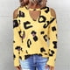 thumbnail image 2 of Blusa de manga larga con estampado hueco para mujer, informal, holgada, con hombros descubiertos, para el trabajo, 2 of 5