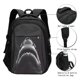 thumbnail image 3 of Fotbe Black And White Shark Mochila con Estampado y Puerto USB para Hombre y Mujer, Mochila Antirrobo, Mochila de Viaje, Mochila Escolar, Mochila Universitaria, 3 of 7