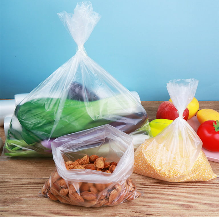 FungLam Produce Bags 16 x 20 Plastic Food Storage Bags, Clear Bag Roll  for Vegetable Fruits, Bread - 350 Bags/Roll, (20 Rolls) 
