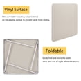 thumbnail image 5 of VECELO 5-Piece Portable Folding Card Table and Chair Set with Collapsible Legs & Vinyl Upholstery, No Assembly Required, Portable for Indoor & Outdoor, Beige, 5 of 7