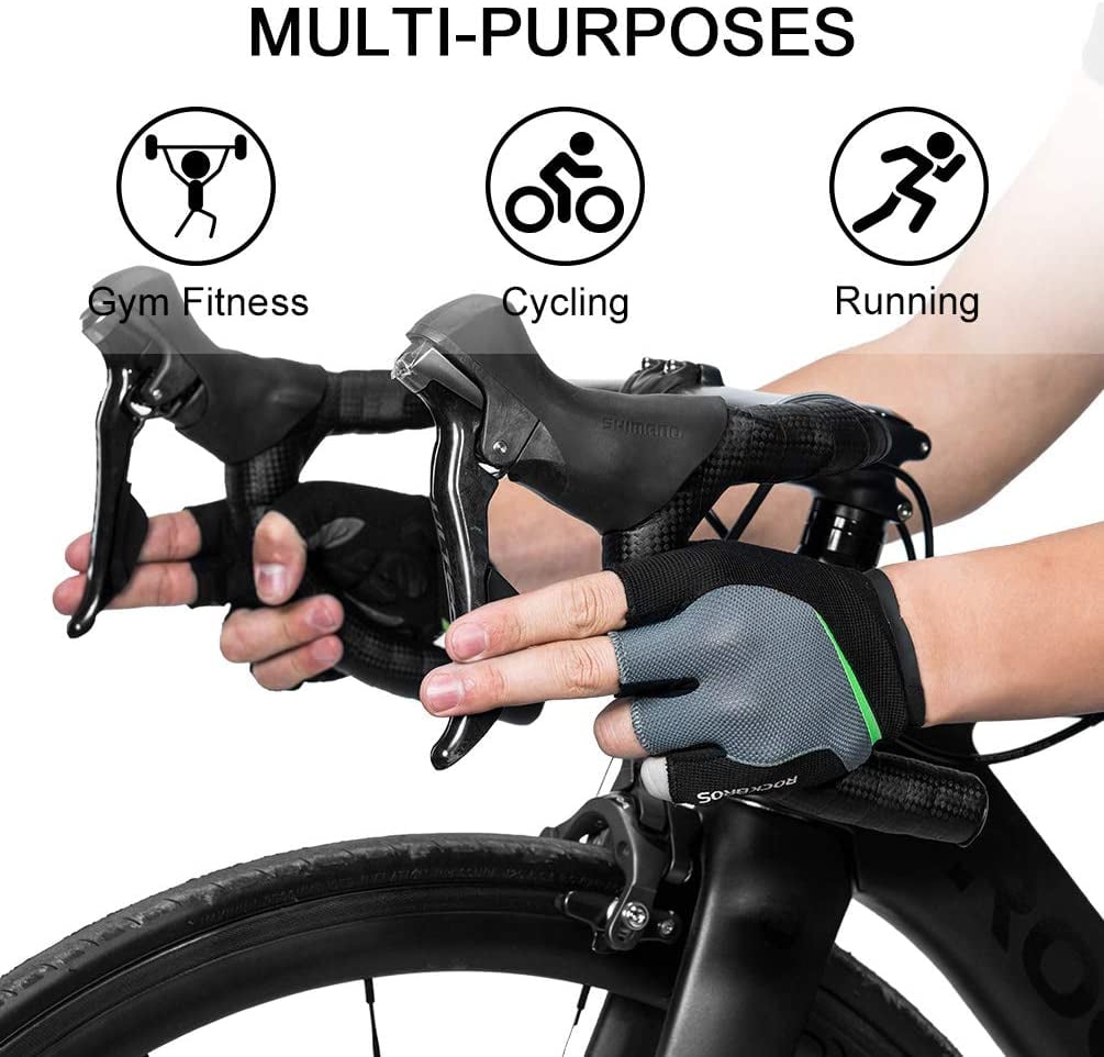 Sport Breathable Antiskid Cycling Mountain Motor Bicycle Gel Half Finger Gloves 