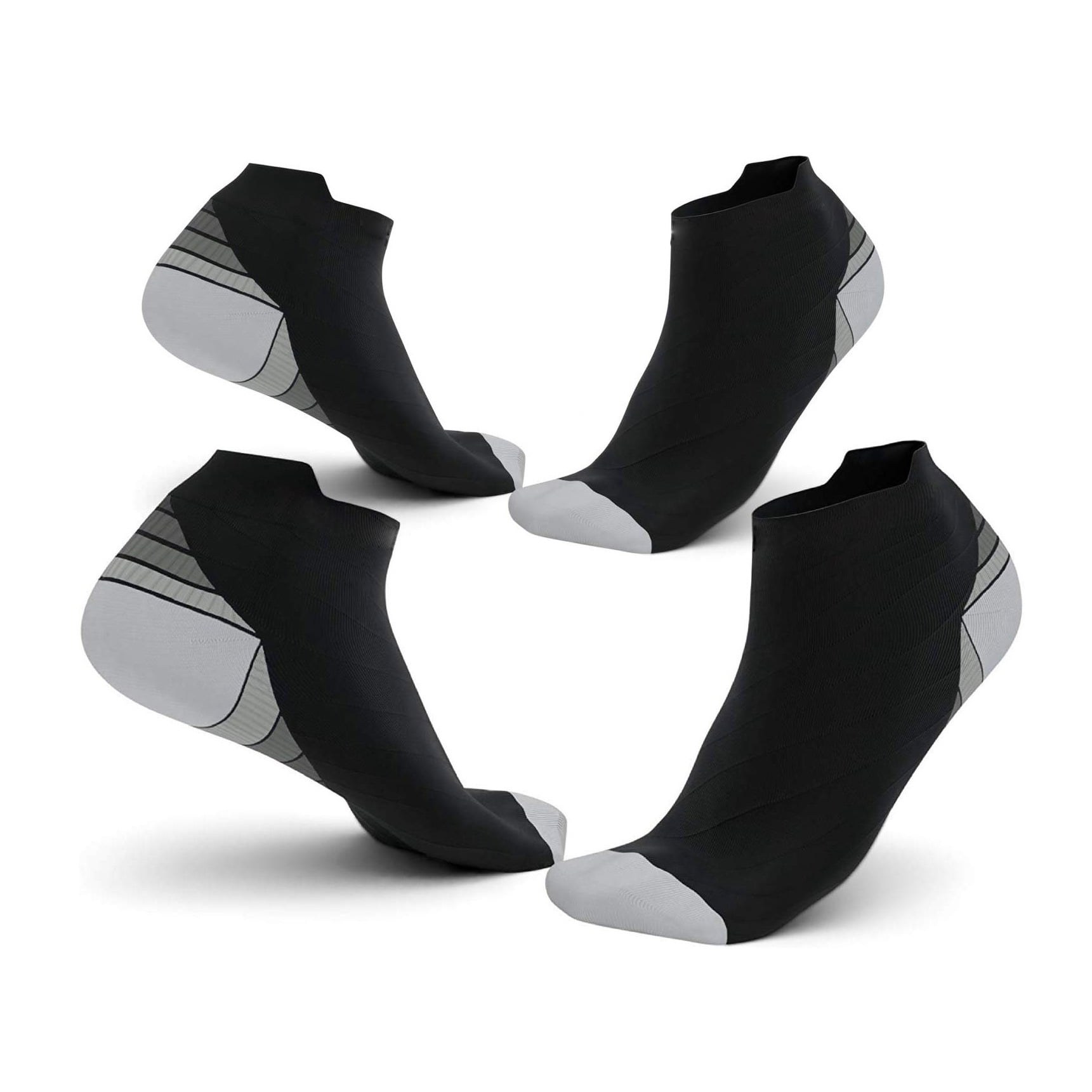 Compression Socks for Unisex Men and Women , Ankle Soft Moisture-Wicking Socks , Athletic Cushioned Low Cut Running Socks for a Secure Fit - 7 Pairs