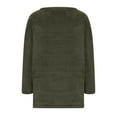 thumbnail image 4 of WMTBSRSW Womens Crewneck Sherpa Sweatshirts Oversized Sweatshirts Long Sleeve Fuzzy Fleece Pullover Casual Loose Fluffy Blouse Tops Army Green XX-Large, 4 of 6