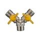 thumbnail image 1 of Conector de manguera Grifo de gas Bifurcador de manguera de latón doble - 2 vías, 1 of 2