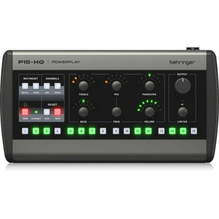 Behringer P16-HQ 16-Channel Personal Monitoring Mixer (4 Pack) Bundle with Behringer Mounting Bracket for P16-M (4 Pack)