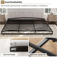 thumbnail image 4 of IdealHouse King Size Metal Bed Frame,Platform King Bed Frame with Arch Design,6 Inch Heavy Duty Strong Support Slats,Sturdy Mattress Foundation,Easy Assembly,No Box Spring Needed，Black, 4 of 8