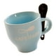 thumbnail image 4 of 1 mini taza de cerámica con diseño de letras lindas, color sólido, 120 ml, azul, 4 of 9