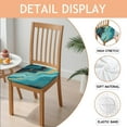 thumbnail image 2 of Teal Gold Marble Seat Covers for Dining Room Chairs Set Of 4,Stretch Printed Washable Chair Seat Cover with Elastic Ties and Button,Removable Waterproof Couch Cushion Covers, 2 of 6