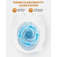 thumbnail image 4 of Kohree Portable RV Toilet with Pedal Flush, 18" Residential Height, Taller& longer Seats, Gravity Flush Camp Toilet with Quiet-Close with Sprayer for RV, Trailer,Motorhome, Trip, 4 of 10