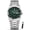 Green, variant on Business Men's Stainless Steel Waterproof Luminous Quartz Watches with Dual Calendar Display