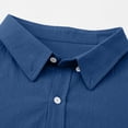thumbnail image 7 of Men's Loose Classic Lapel Multi Pocket Button Down Long Sleeve Work Shirt for Spring Fall Industrial Style,Royal Blue,L, 7 of 7