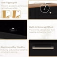 thumbnail image 6 of Auranook Trash Bin Cabinet, Tilt Out Garbage Cabinet w/Anti-Tipping Kit, 2 Drawers & Adjustable Shelves, Barn Door, 6 of 8