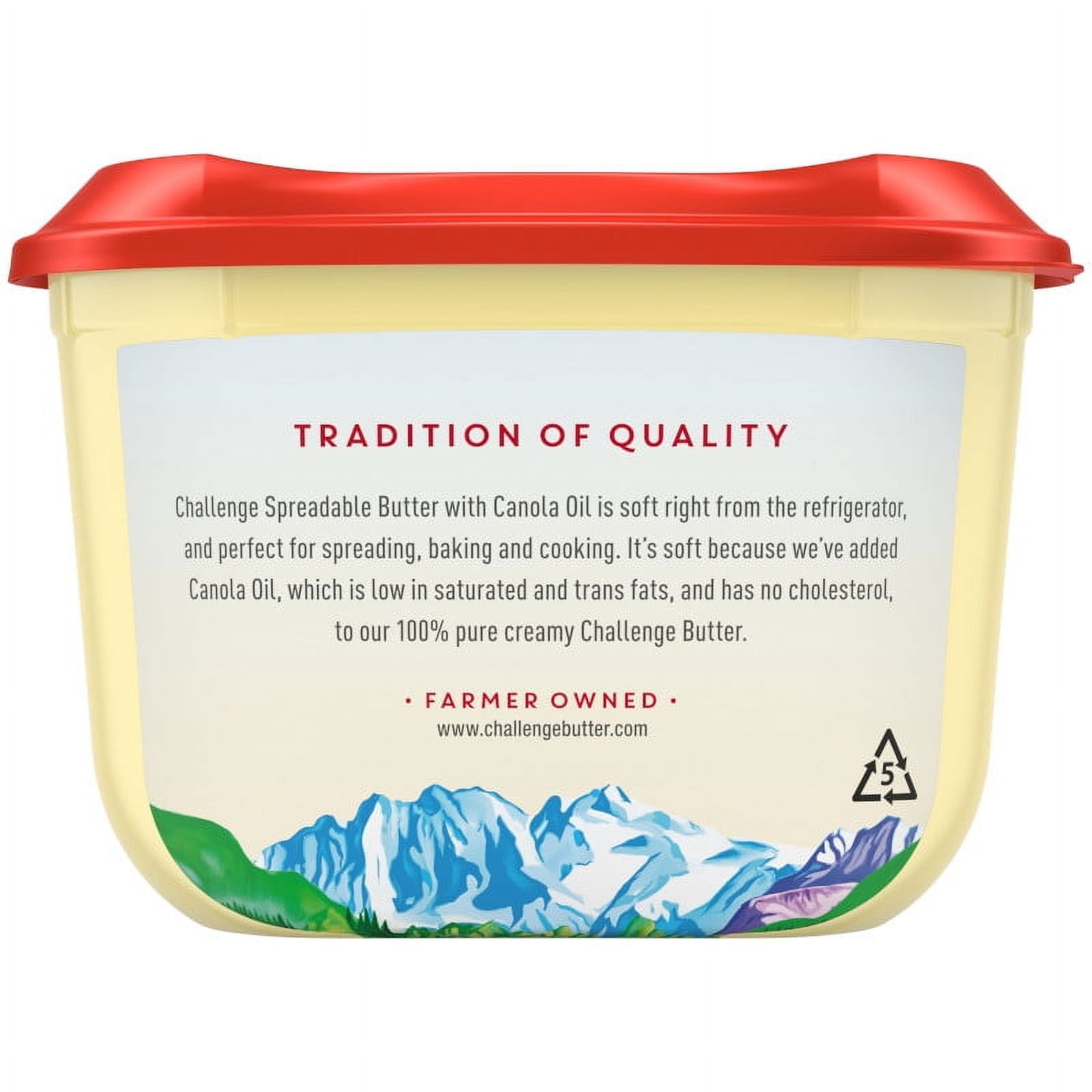 Challenge Butter, Sea Salted, Spreadable Butter with Canola Oil 15 oz Tub