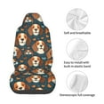 thumbnail image 4 of Wukai Cute Puppy Full Set Car Seat Covers with Soft Padding Universal Auto Front Seats Protector and Cushion Mat, 4 of 5