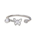 thumbnail image 1 of Anillo Delicado Hueco Anillo de Perlas Femenino Anillo de Personalidad Femenina Anillos de Señoras, 1 of 7