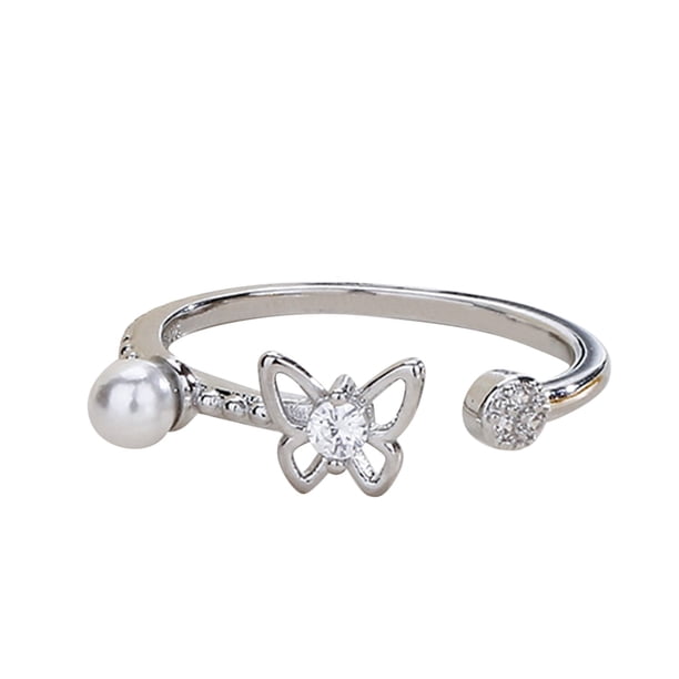 Anillo delicado con perla hueca Anillo para mujer Anillo de moda para mujer Anillo con personalidad Anillos para mujer
