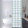 thumbnail image 3 of Aqua Plaid Window Privacy Film, Spring Summer Farmhouse Buffalo Checkered Static Cling UV Sun Blocking Heat Control Window Tint Day and Night, Non-Adhesive One Way Windows Privacy Cover 17.7''x78.7'', 3 of 7