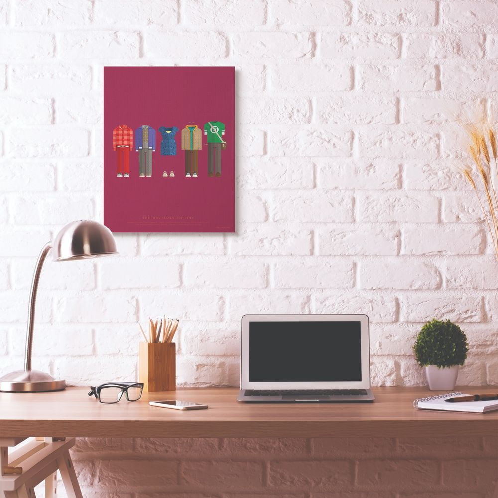 Stupell Industries Big Bang Theory Famous People Characters Fashion Design Canvas Wall Art by Fred Birchal