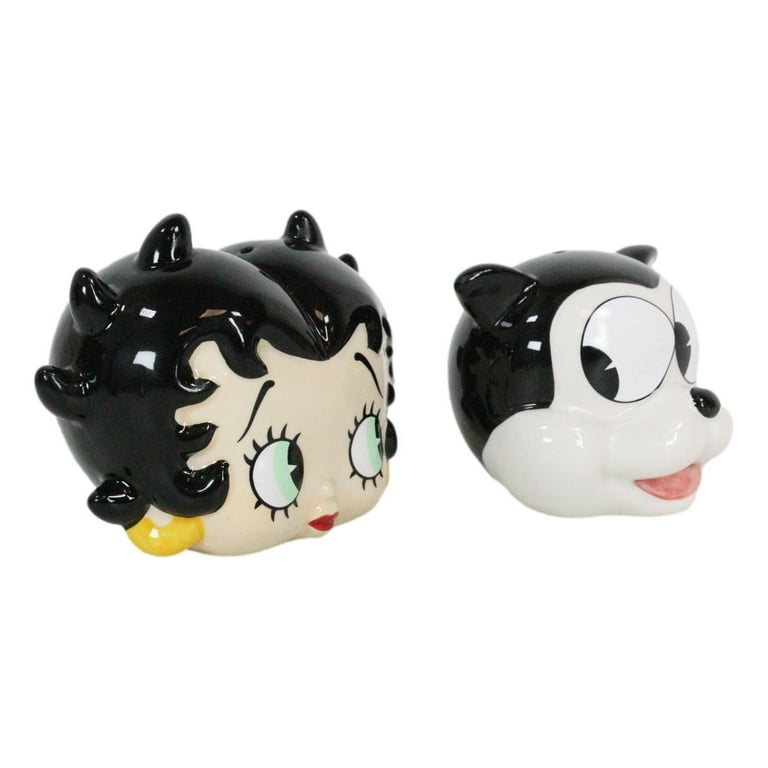 Comical Betty Boop And Bimbo Dog Collectible Ceramic Salt