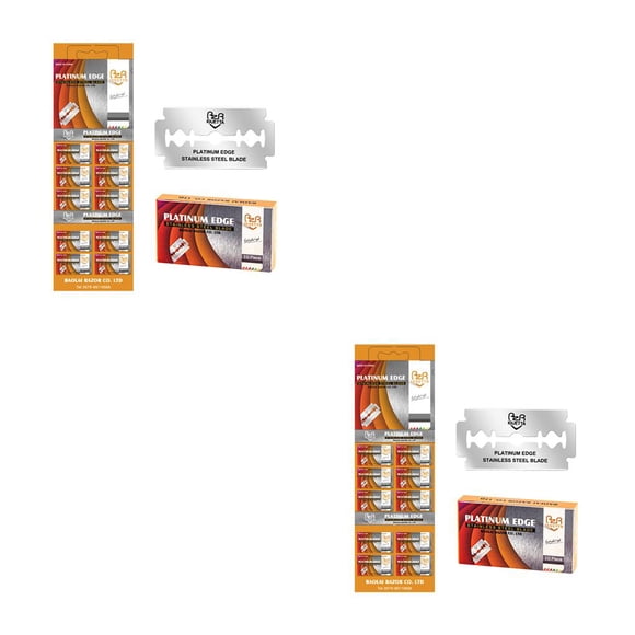 Qarigey Cuchillas de afeitar para hombres Cuchilla de acero inoxidable Cuchillas de afeitar de seguridad Afeitado preciso y limpio Salón Type1 NO1