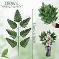 thumbnail image 3 of Helecho Artificial - Tallo de Hojas de Helecho Artificial, Planta de Vegetación Artificial para Cementerio, Tumba, Lápida, Boda, 100 Unidades, 3 of 5