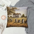 thumbnail image 2 of Creowell Farm House Field Tree Fashion Style Dirt-Resistant Throw Pillow Covers for Couch Sofa Bed Living Room Bedroom for Car 1PC 12x12in, 2 of 5
