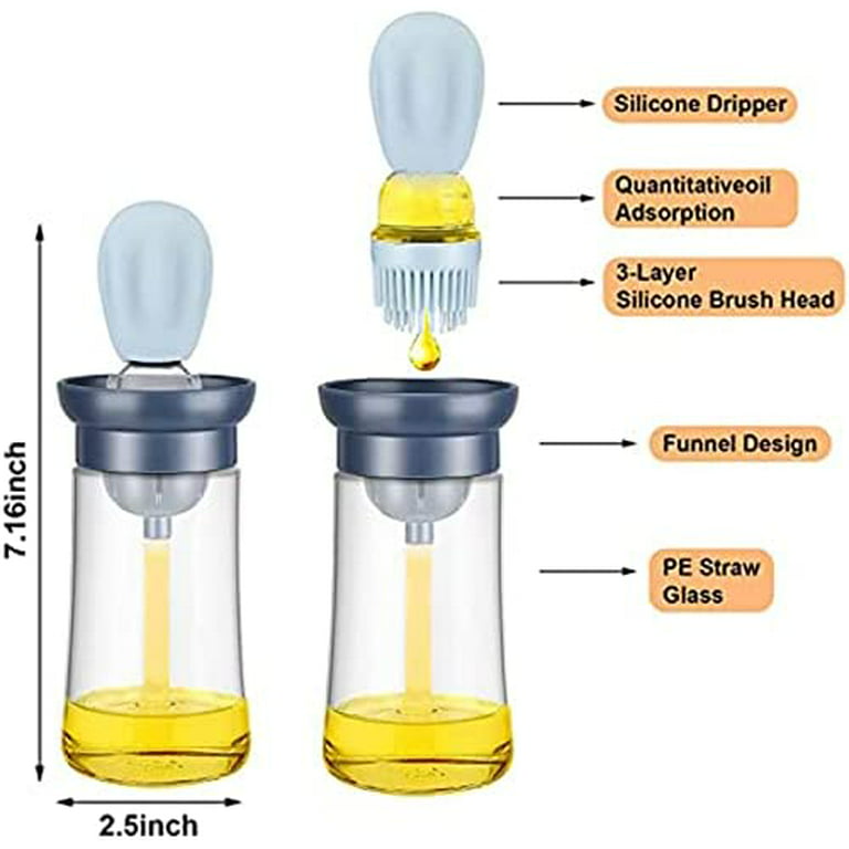 Aililiya Glass Olive Oil Dispenser Bottle With Silicone Brush:2-In-1  Silicone Dropper Measuring Oil …See more Aililiya Glass Olive Oil Dispenser