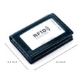 thumbnail image 4 of Mens Slim Bifold Wallet Genuine Leather RFID Blocking Card Wallet 5 Slots, 4 of 6