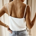 thumbnail image 4 of Womens Summer Tops Dressy Camisole Women Leather Shirt Girls Adventure Top Women Athletic Tops Set Baggy Top Women's Fashion Printing Lace Splicing V-Neck Suspender Vest Blouse White S, 4 of 7