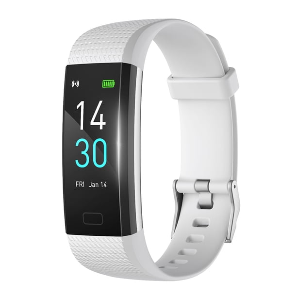 Runmifit Smart Wristband Heartrated Pulsera de presión arterial Pulsera impermeable para la temperatura corporal, Gris claro seitruly EL001081-08B