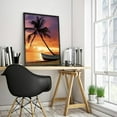 thumbnail image 2 of Nawypu  Beach Canvas Wall Art Beach Sunset Pictures Canvas Artwork Prints Contemporary Ocean Wall Art Decor for Home Living Room Bedroom Decoration Office Framed, 2 of 4