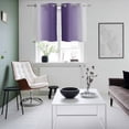 thumbnail image 3 of Purple Grey Ombre Kitchen Curtains Window Panels, Farmhouse Gradient Minimalist Insulated Window Treatment Curtain, Grommet Curtains for Bedroom/Living Room/Bathroom, 2 Piece 27.5"Wx39"L, 3 of 8