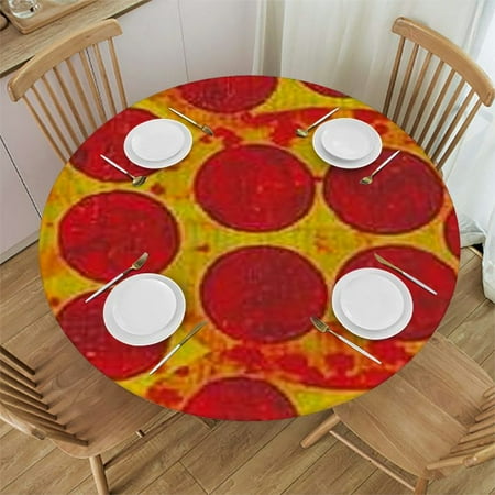 

Pizza Round Tablecloth Round Table Cloth for Round Tables