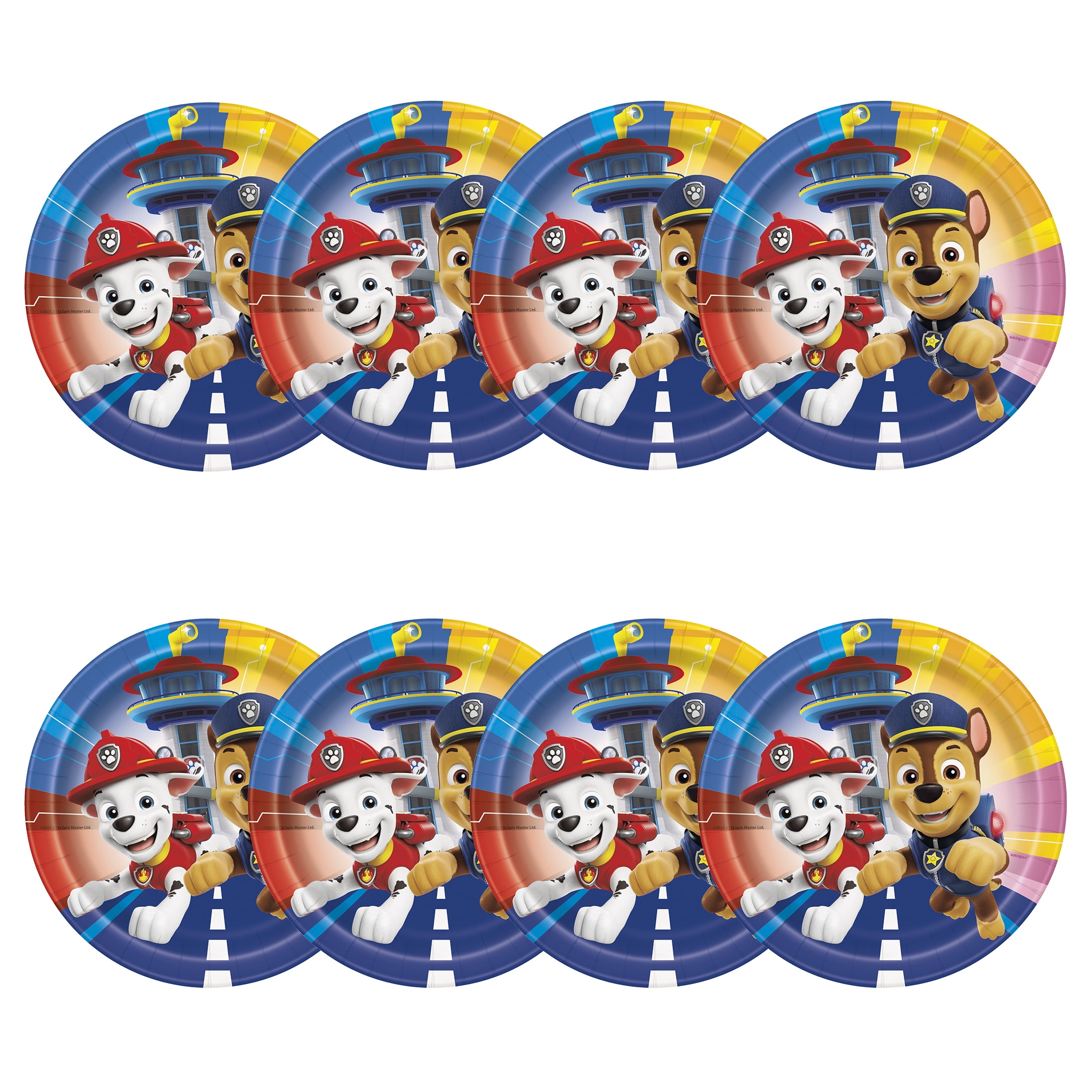Paw Patrol Round 7" Dessert Plates, 8ct